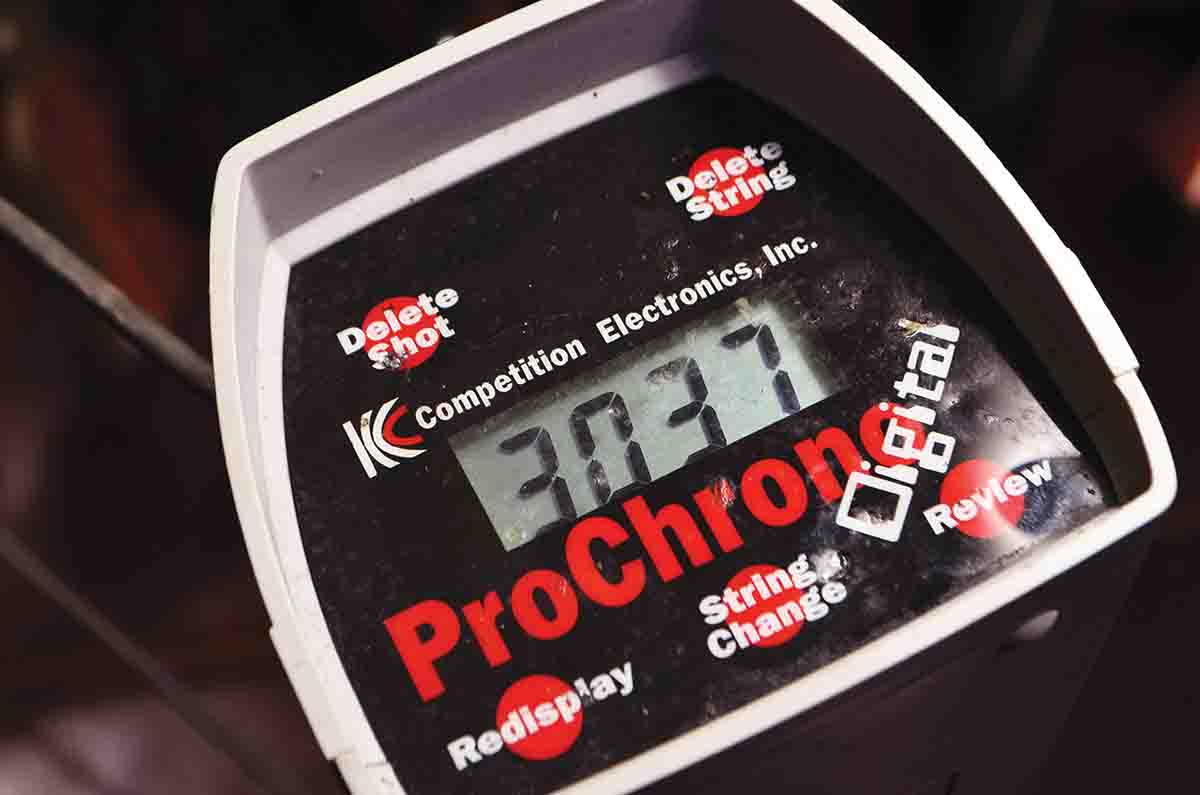 After the Shooting Chrony, Terry moved onto this now discontinued, light, handy and inexpensive ProChrono Digital from Competition Electronics.